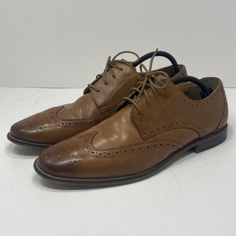 Florsheim Shoes Mens Size 13 D Tan Wingtip Oxford Leather Brogue 11737